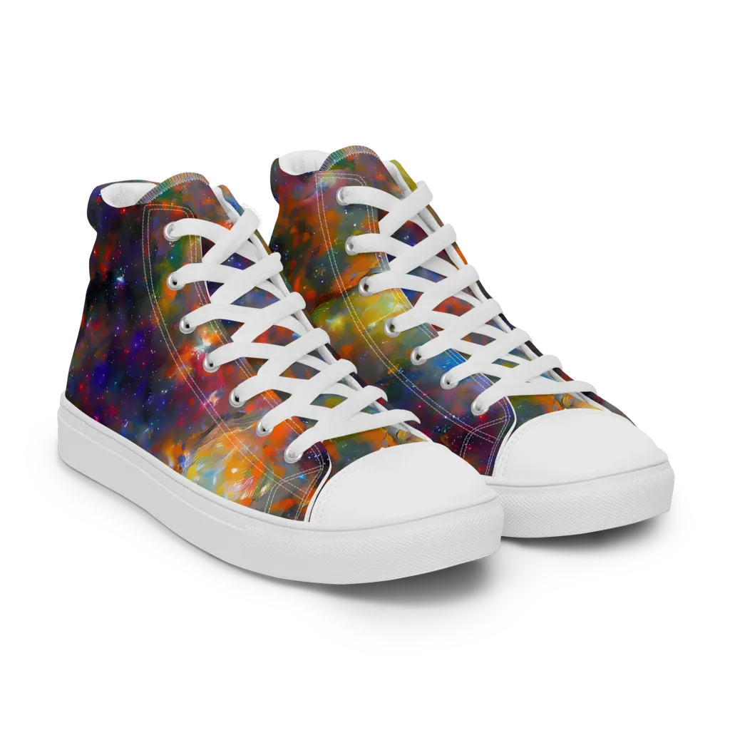 Ephemeral Fantasy on Women's High Top Canvas Shoes — Right Front