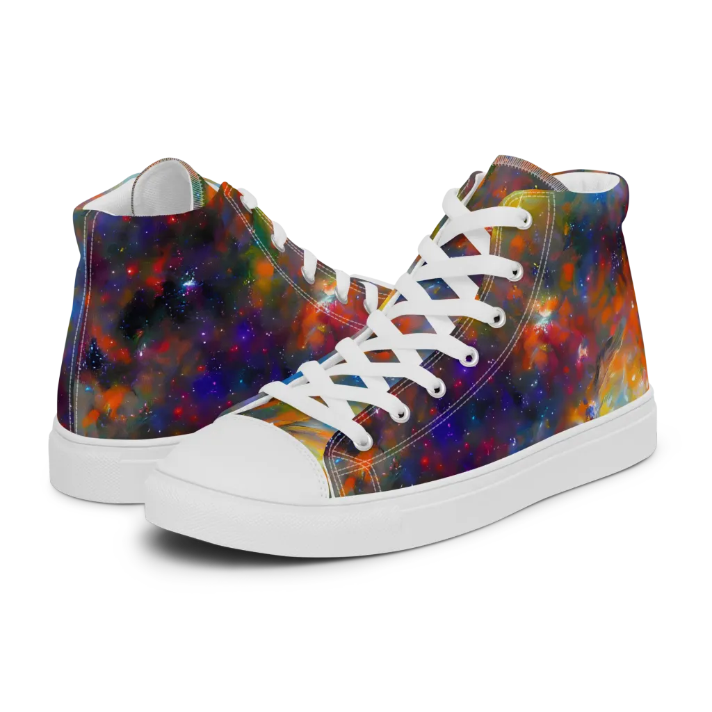 Ephemeral Fantasy on Women's High Top Canvas Shoes — Left