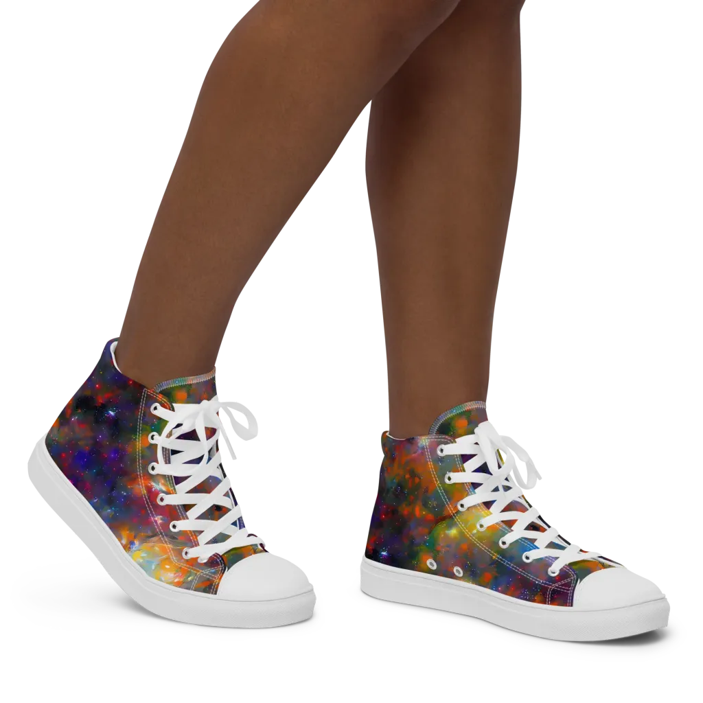 Ephemeral Fantasy on Women's High Top Canvas Shoes — Right