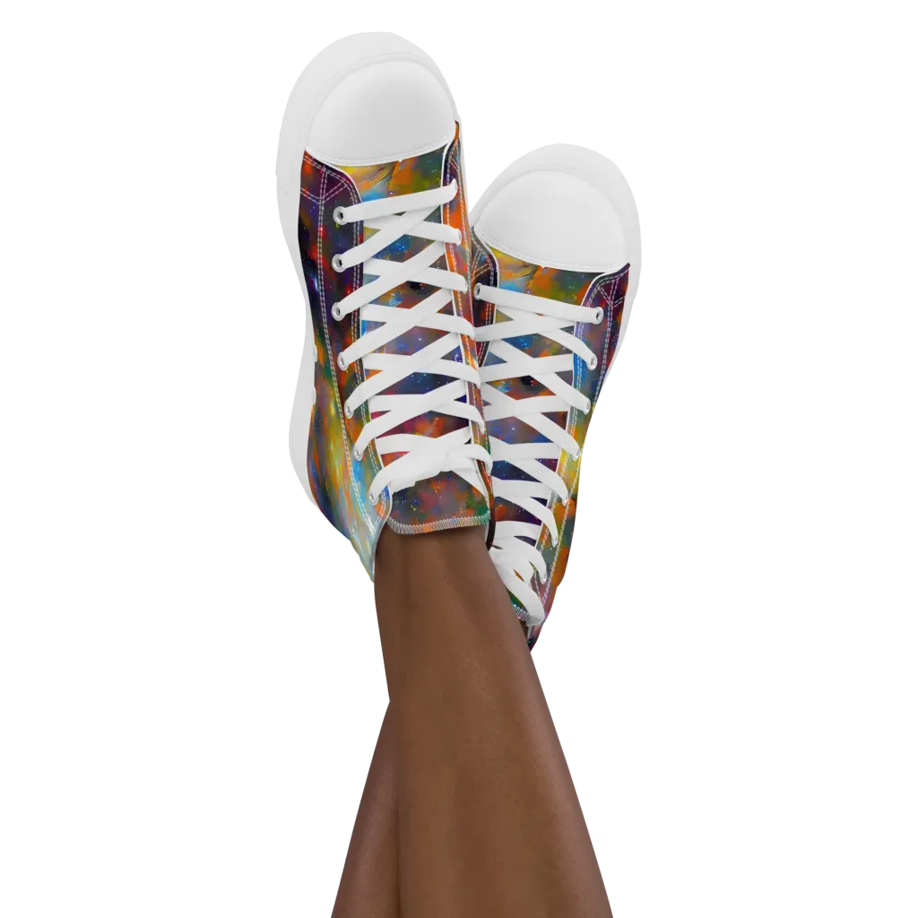 Ephemeral Fantasy on Women's High Top Canvas Shoes — Front
