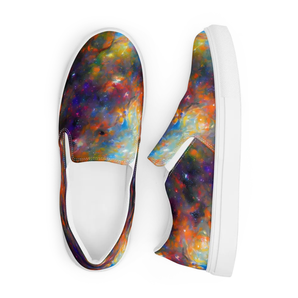 Ephemeral Fantasy on Men's Slip-On Canvas Shoes — Front