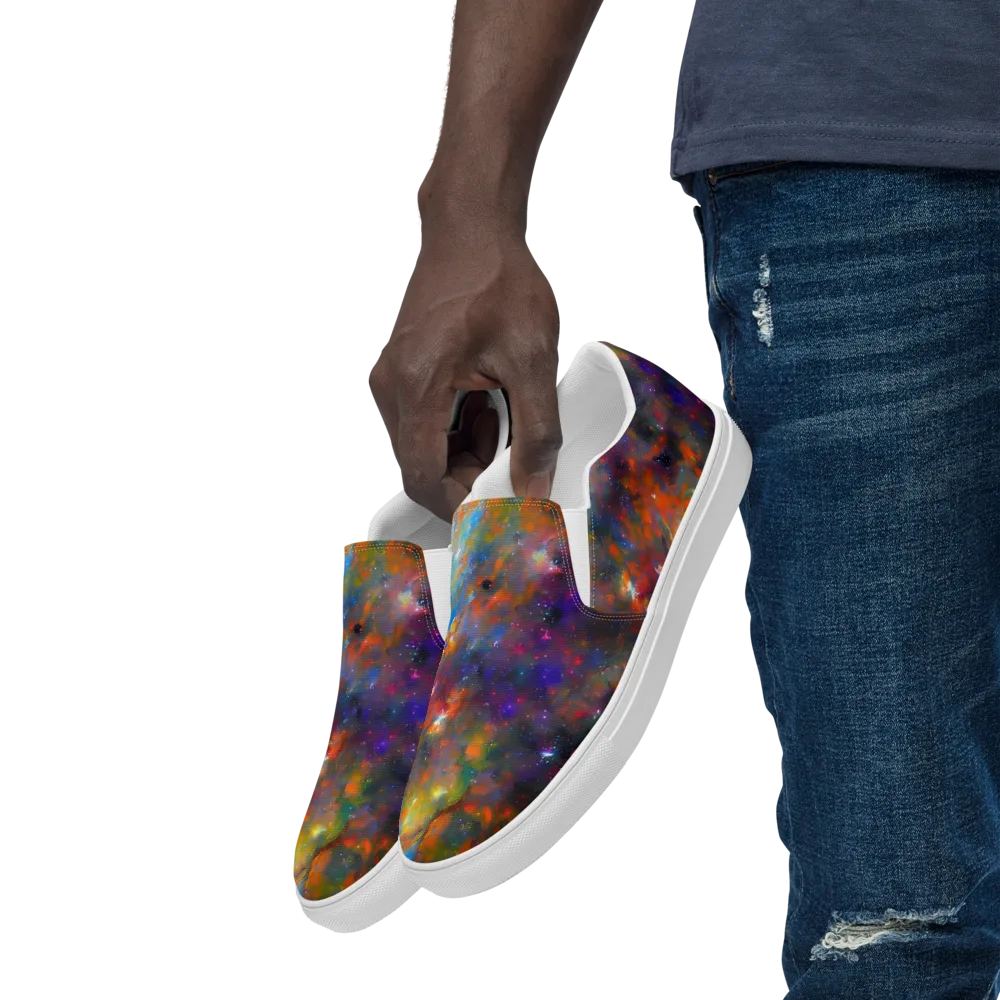 Ephemeral Fantasy on Men's Slip-On Canvas Shoes — Left Front