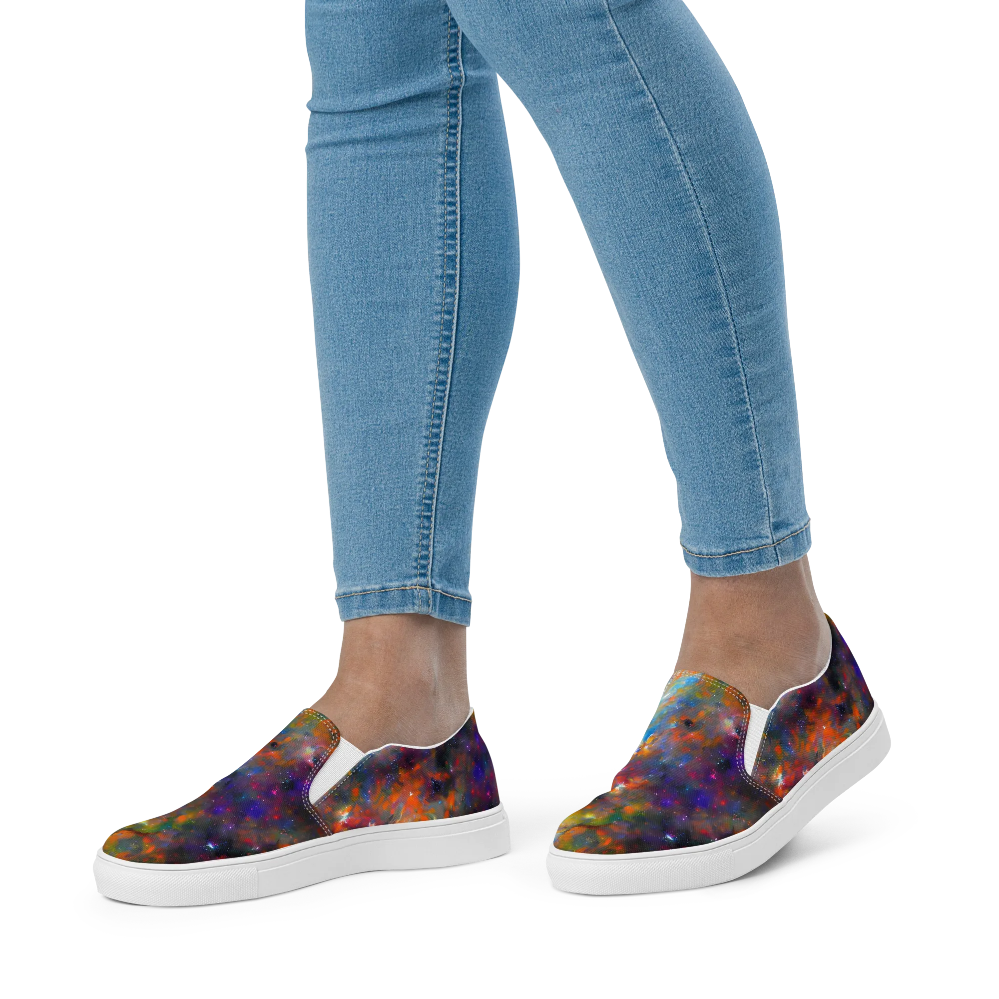 Ephemeral Fantasy on Women's Slip-On Canvas Shoes — Front