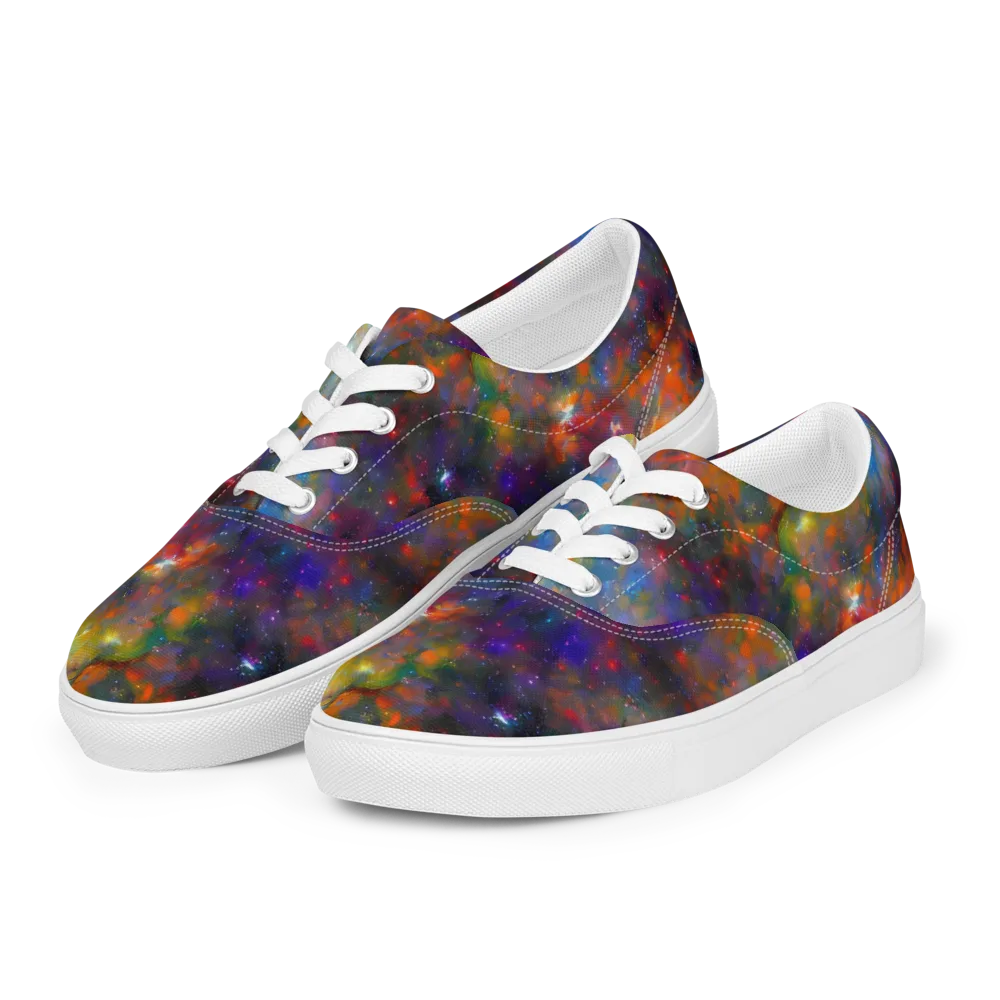 Ephemeral Fantasy on Men's Lace-Up Canvas Shoes — Left Front