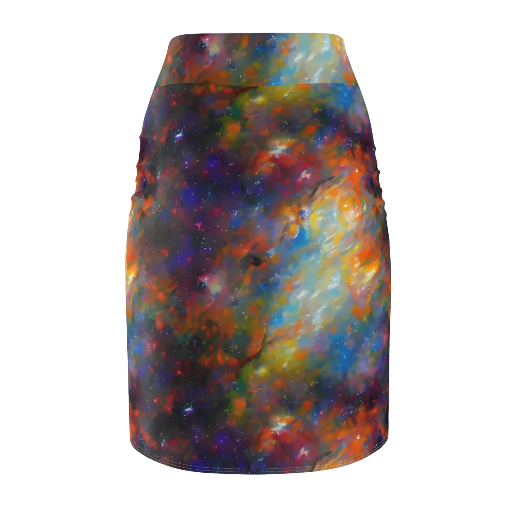 Ephemeral Fantasy on Pencil Skirt — Back