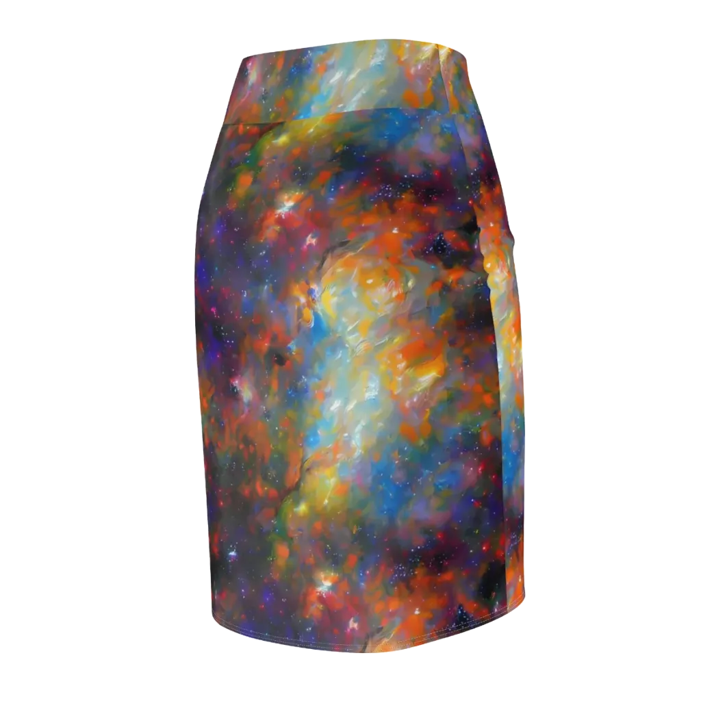 Ephemeral Fantasy on Pencil Skirt — Back Side