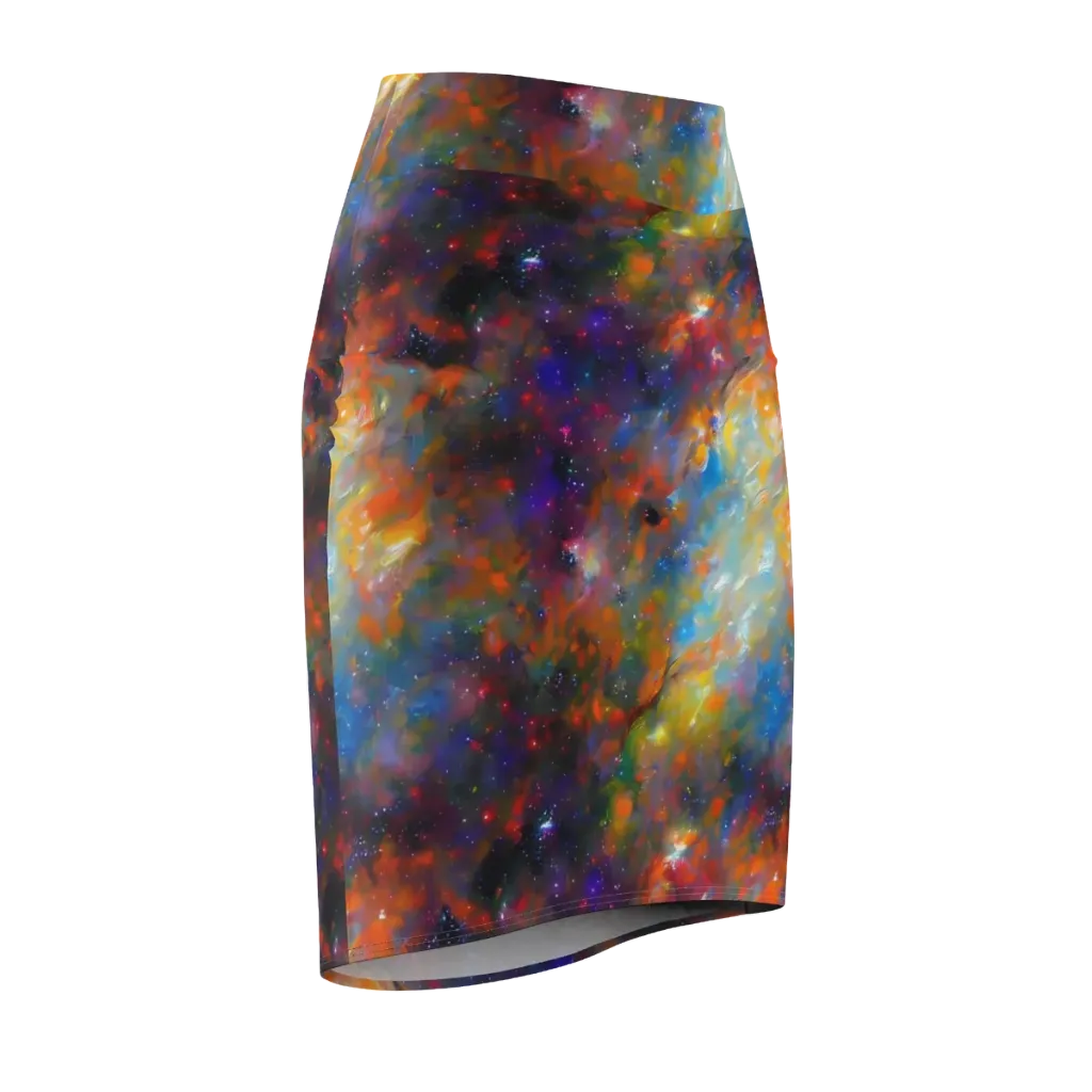 Ephemeral Fantasy on Pencil Skirt — Front Side
