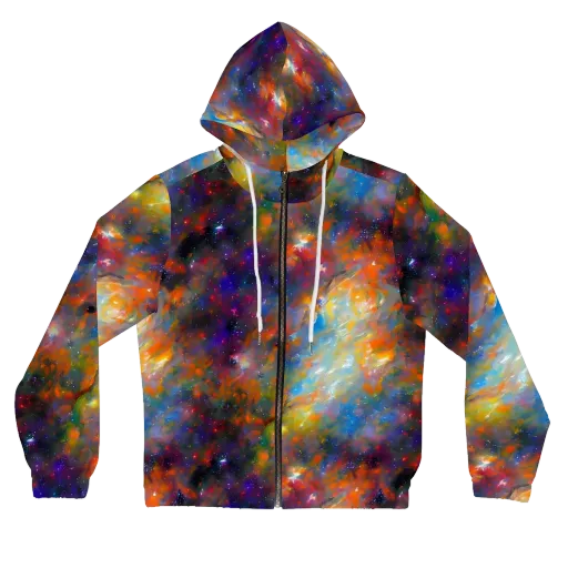 Ephemeral Fantasy on a Women's Full-Zip Hoodie