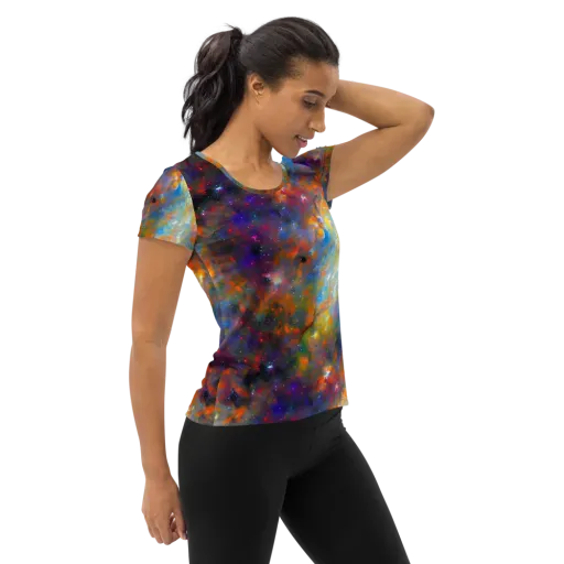 Ephemeral Fantasy on a Women's Athletic T-Shirt