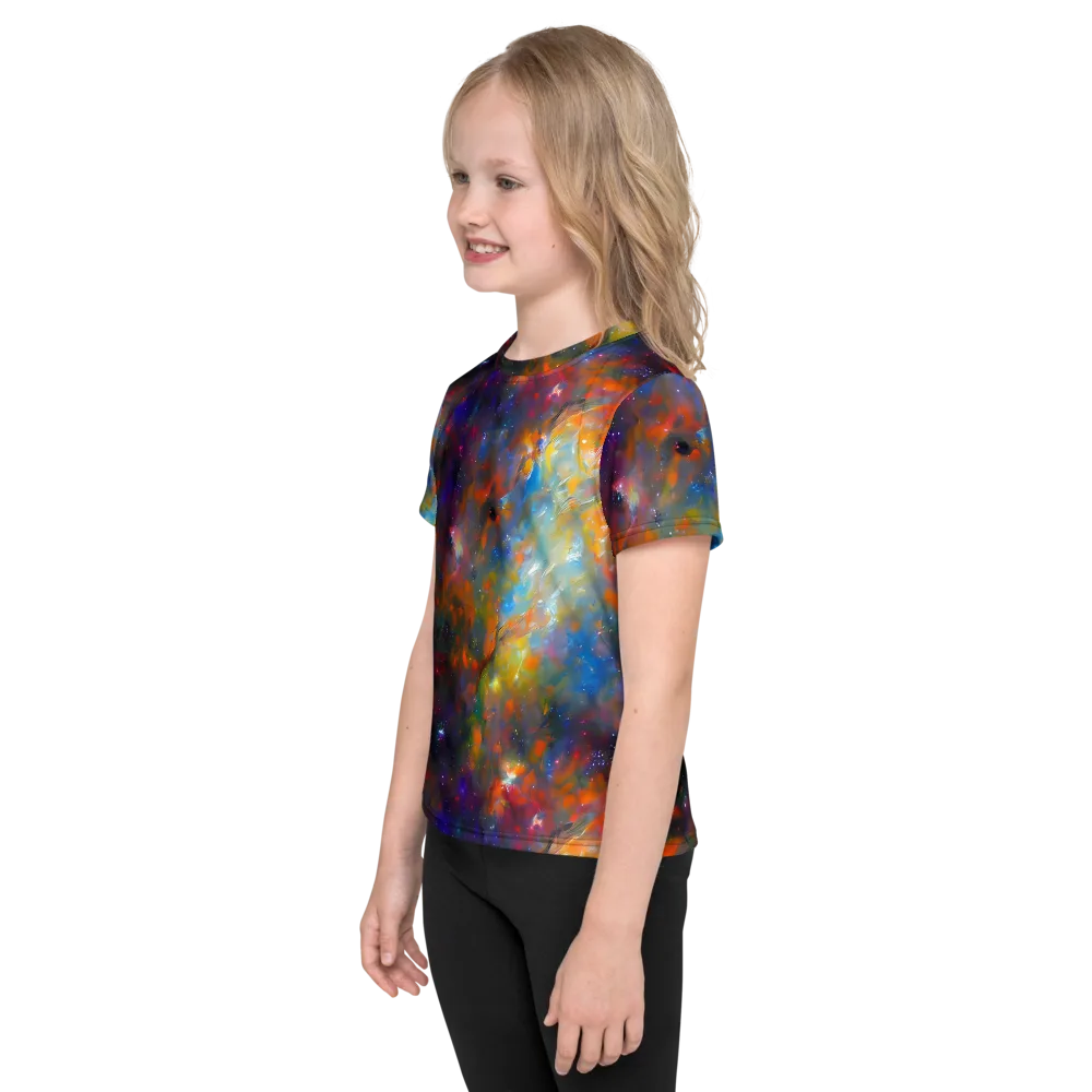 Ephemeral Fantasy on Kids Crew Neck T-Shirt — Left