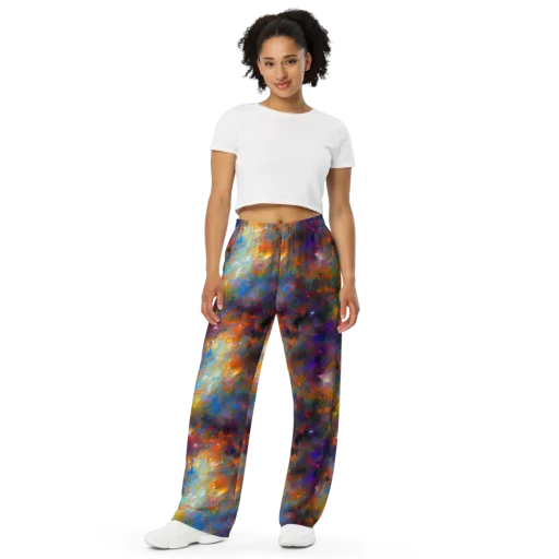 Ephemeral Fantasy on a Wide-Leg Pants