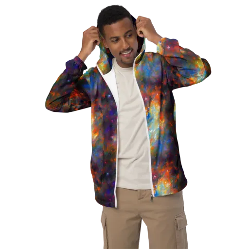 Ephemeral Fantasy on a Men's Windbreaker