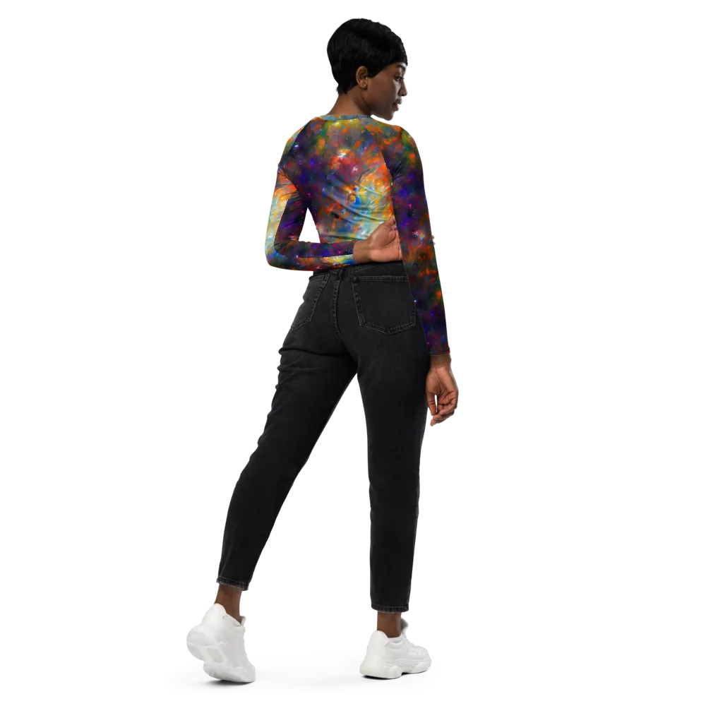 Ephemeral Fantasy on Long Sleeve Crop Top — Right Back
