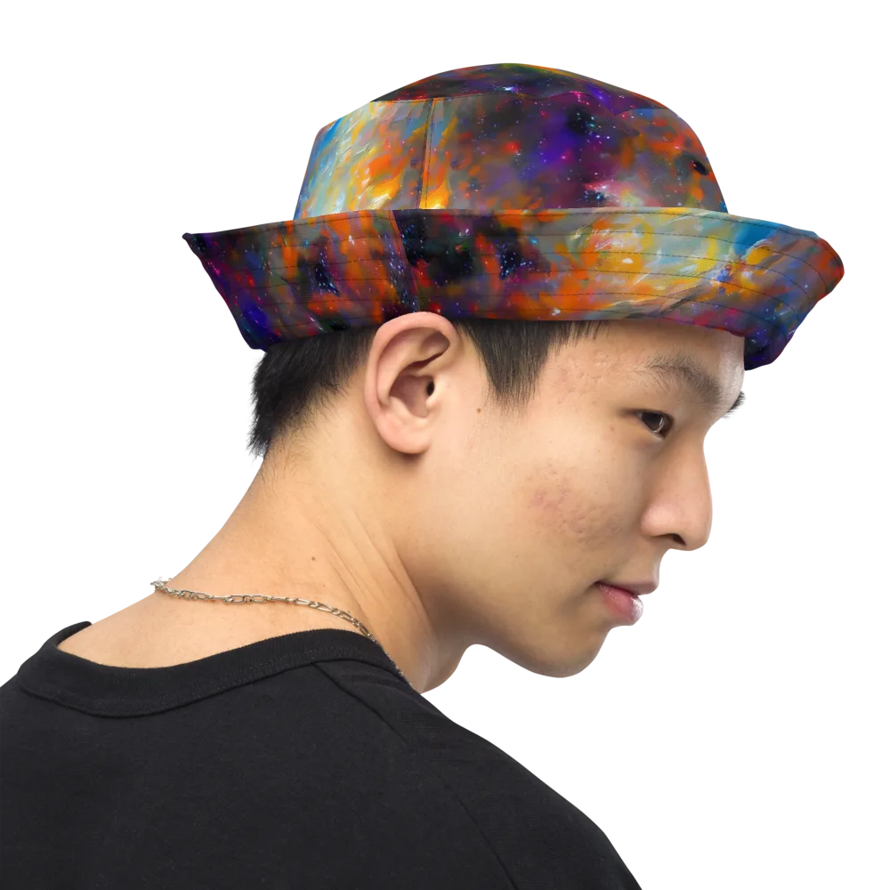 Ephemeral Fantasy on Reversible Bucket Hat — Right Outside