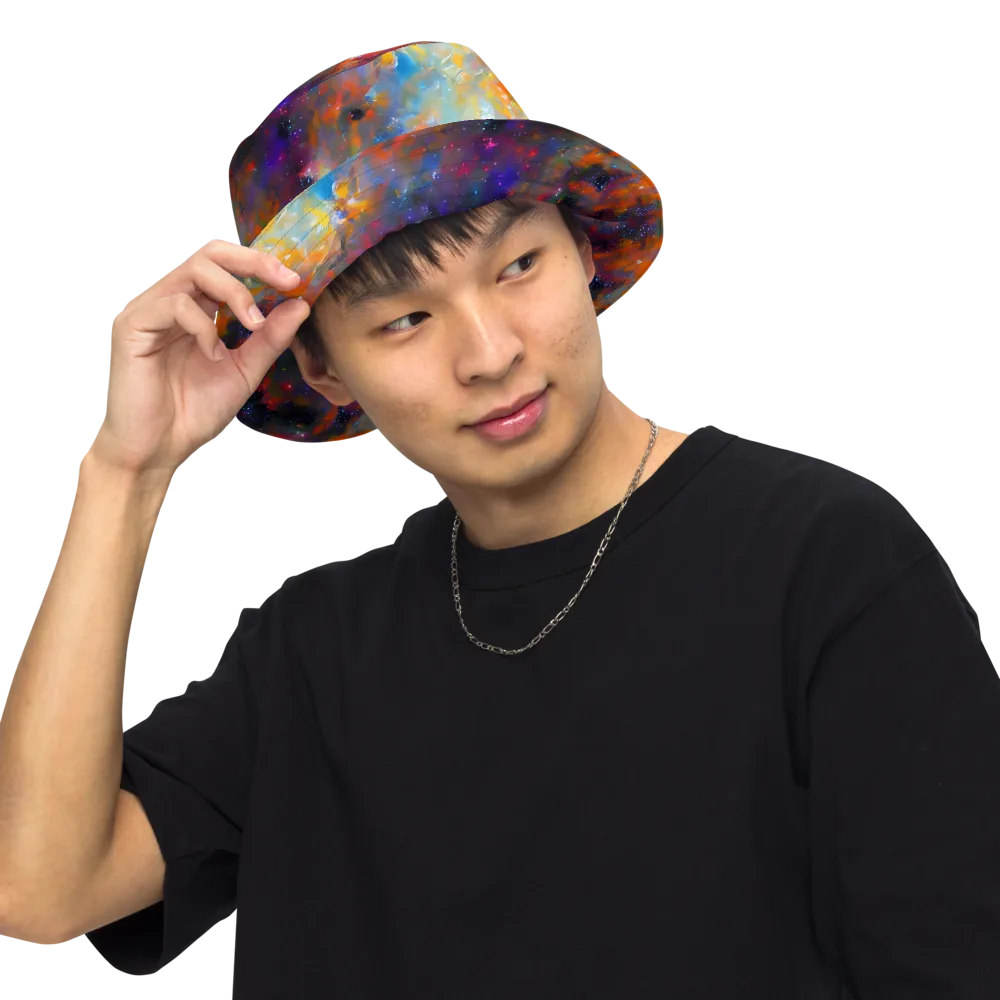 Ephemeral Fantasy on Reversible Bucket Hat — Front Inside