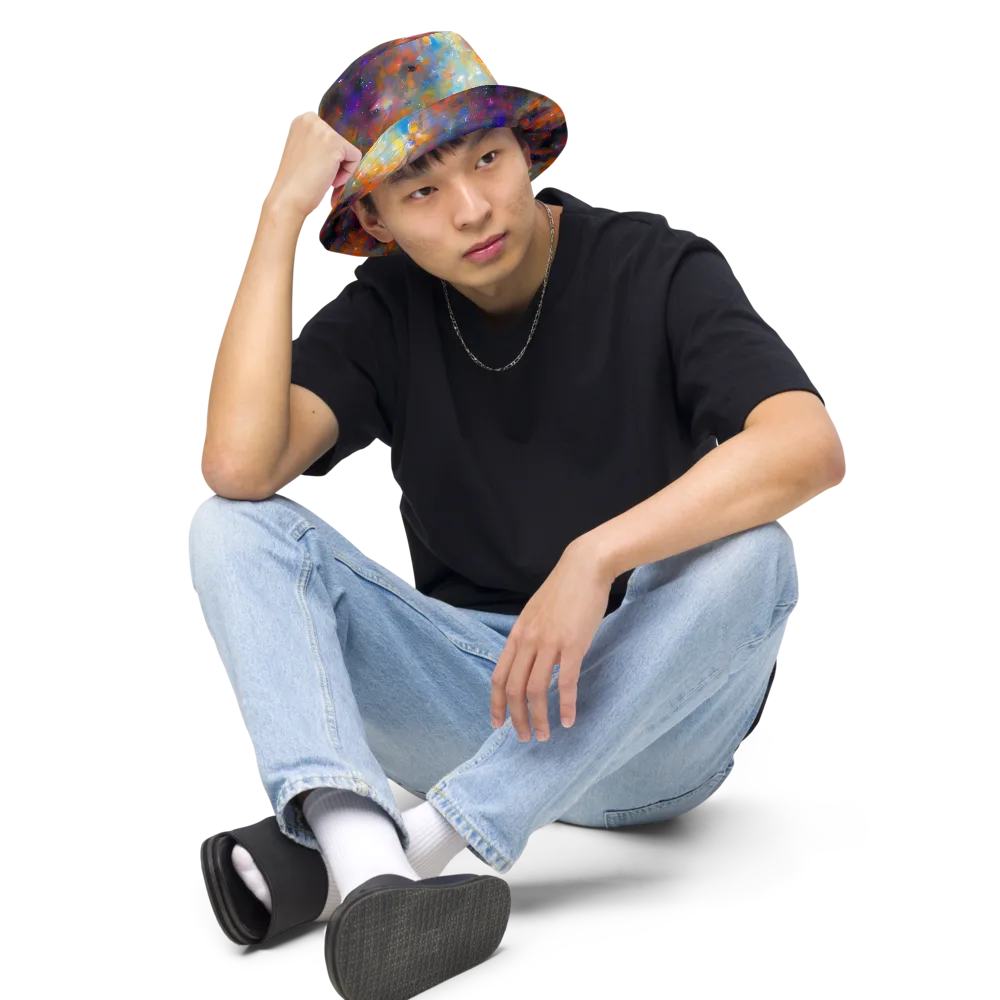 Ephemeral Fantasy on Reversible Bucket Hat — Front 2 Inside