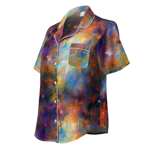 Ephemeral Fantasy on a Women's Short Sleeve Pajama Top