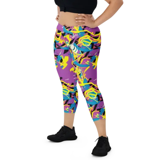 Galactic Sprawl on a Capri Leggings