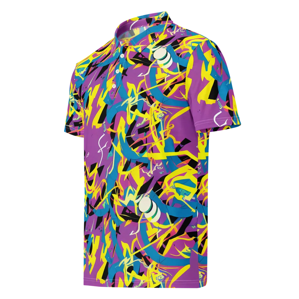 Galactic Sprawl on Men's Slim Fit Polo Shirt — Left Front
