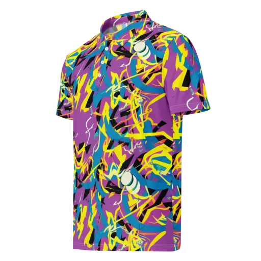 Galactic Sprawl on a Men's Slim Fit Polo Shirt