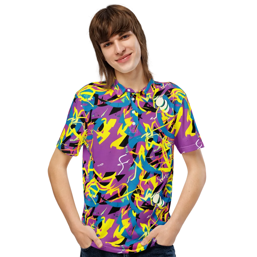 Galactic Sprawl on Men's Slim Fit Polo Shirt — Front