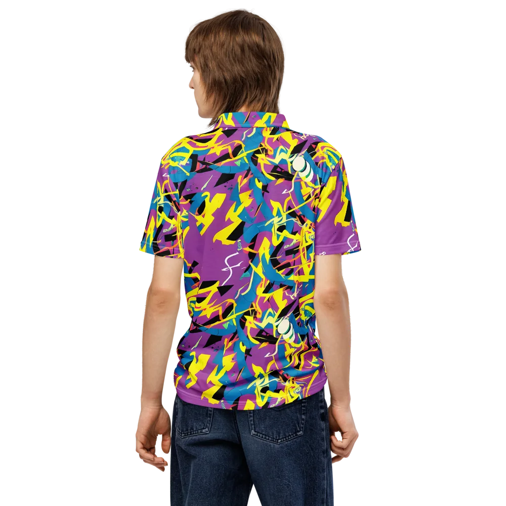 Galactic Sprawl on Men's Slim Fit Polo Shirt — Back