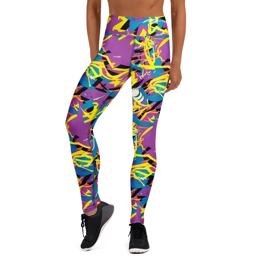 Galactic Sprawl on Yoga Leggings — Front