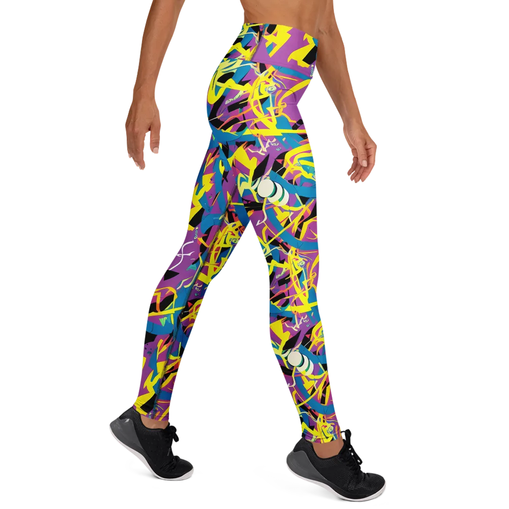 Galactic Sprawl on Yoga Leggings — Right