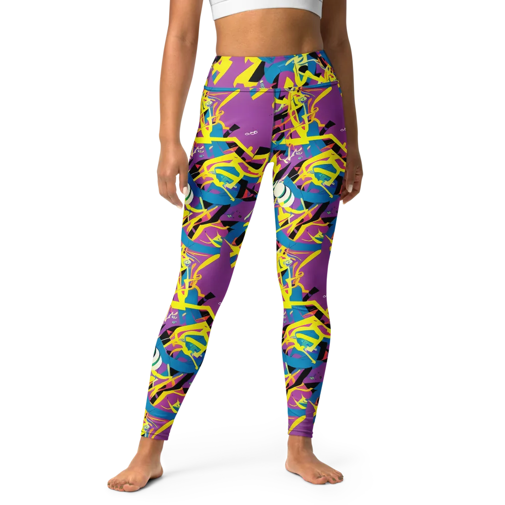 Galactic Sprawl on Yoga Leggings — Front