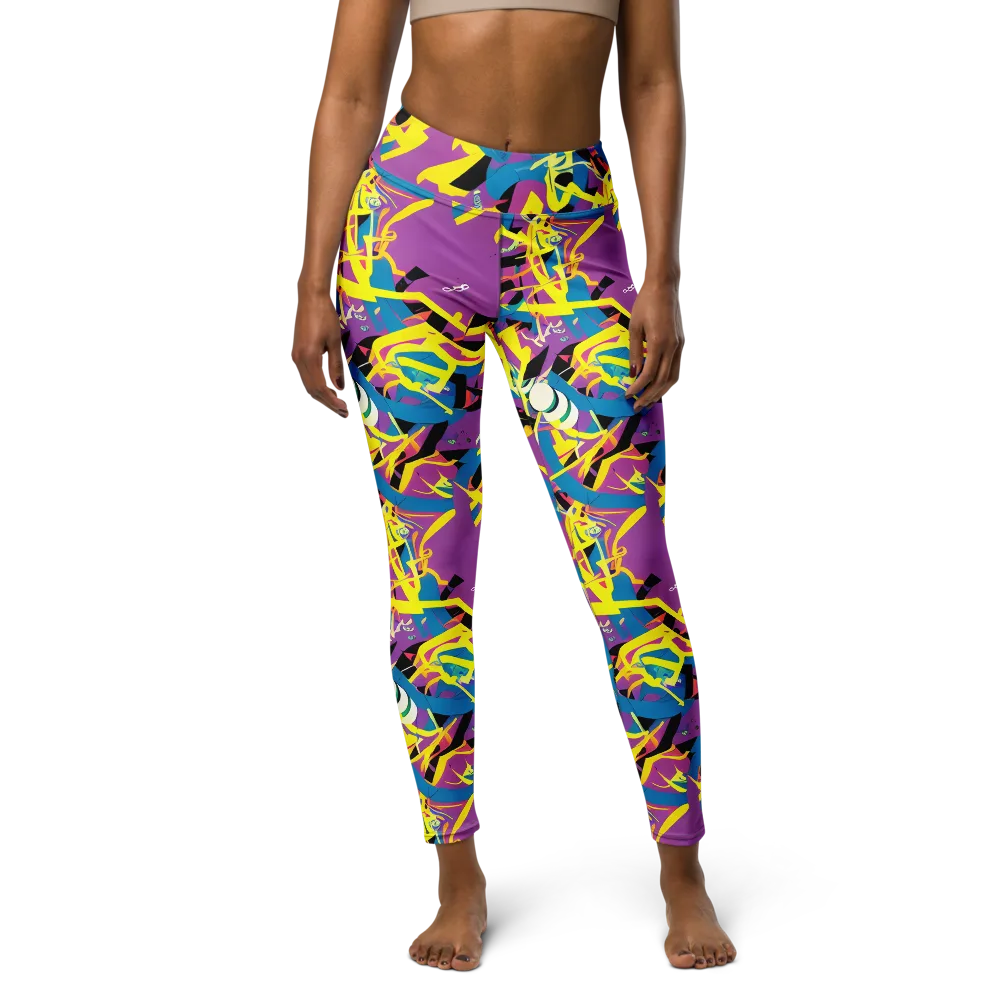 Galactic Sprawl on Yoga Leggings — Front