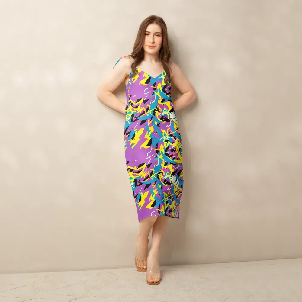 Galactic Sprawl on Slip Dress — Front