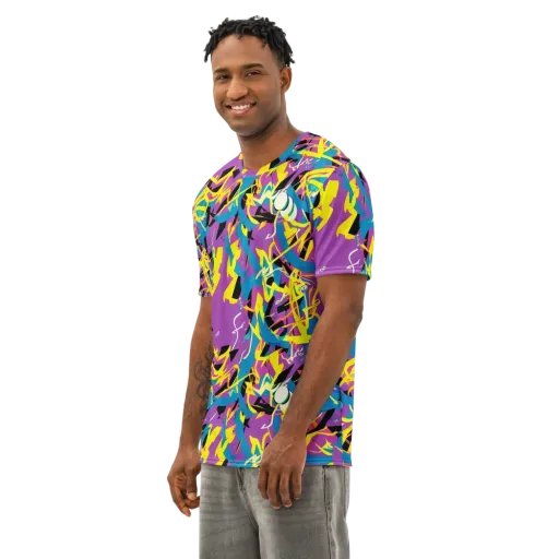Galactic Sprawl on a Men's Cotton Crew Neck T-Shirt