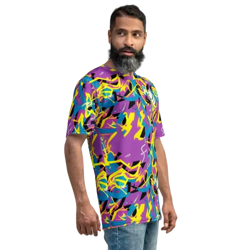 Galactic Sprawl on a Men's Crew Neck T-Shirt