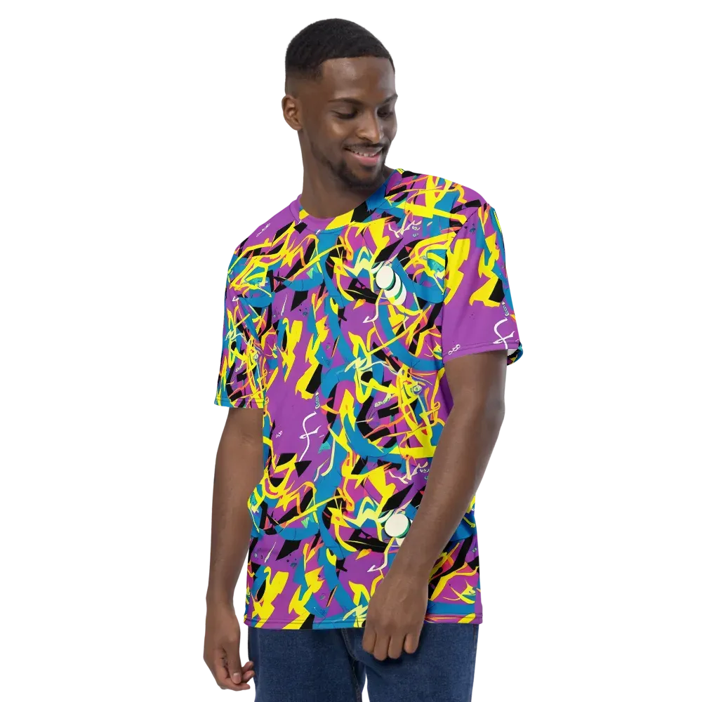 Galactic Sprawl on Men's Crew Neck T-Shirt — Left