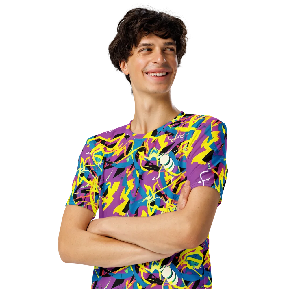 Galactic Sprawl on Men's Crew Neck T-Shirt — Left Front