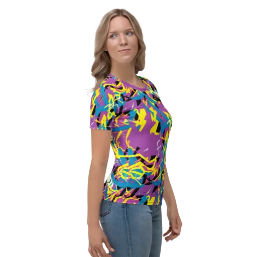 Galactic Sprawl on a Women's Crew Neck T-Shirt