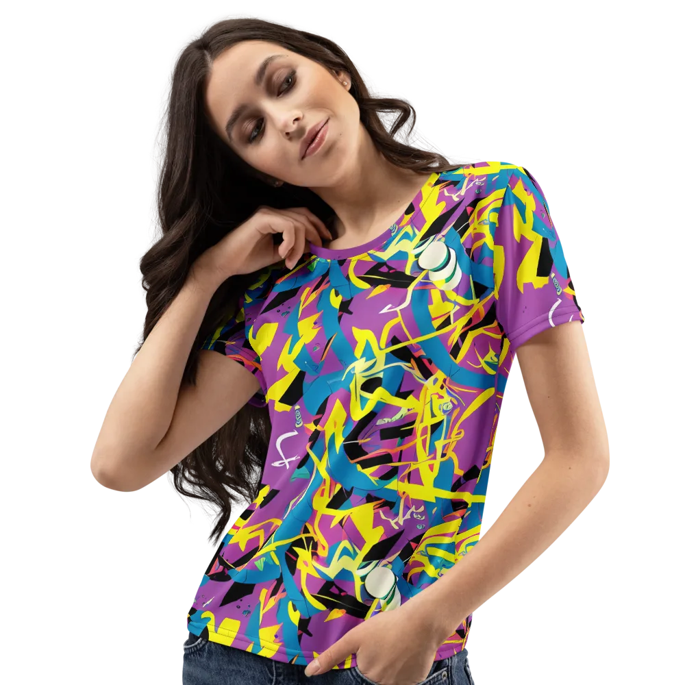 Galactic Sprawl on Women's Crew Neck T-Shirt — Left Front