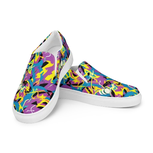 Galactic Sprawl on a Men's Slip-On Canvas Shoes