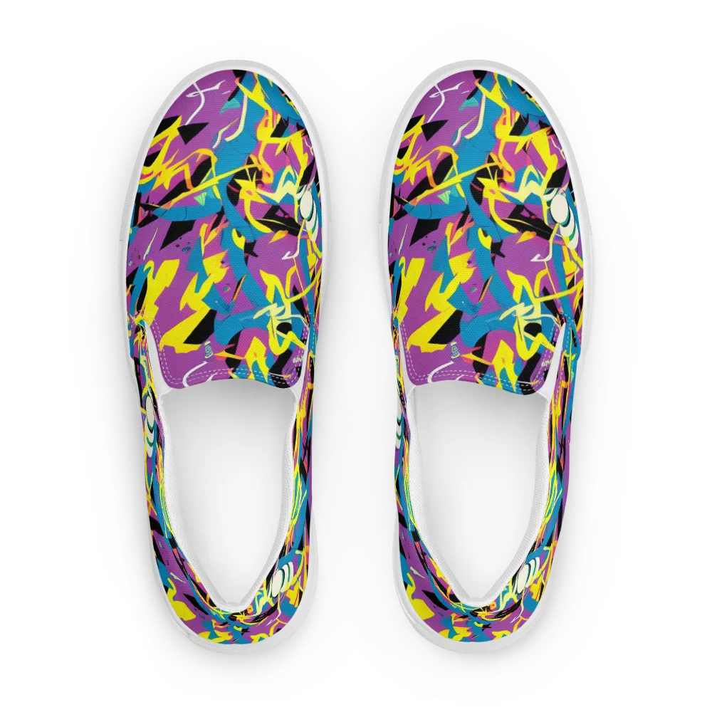 Galactic Sprawl on Women's Slip-On Canvas Shoes — Front