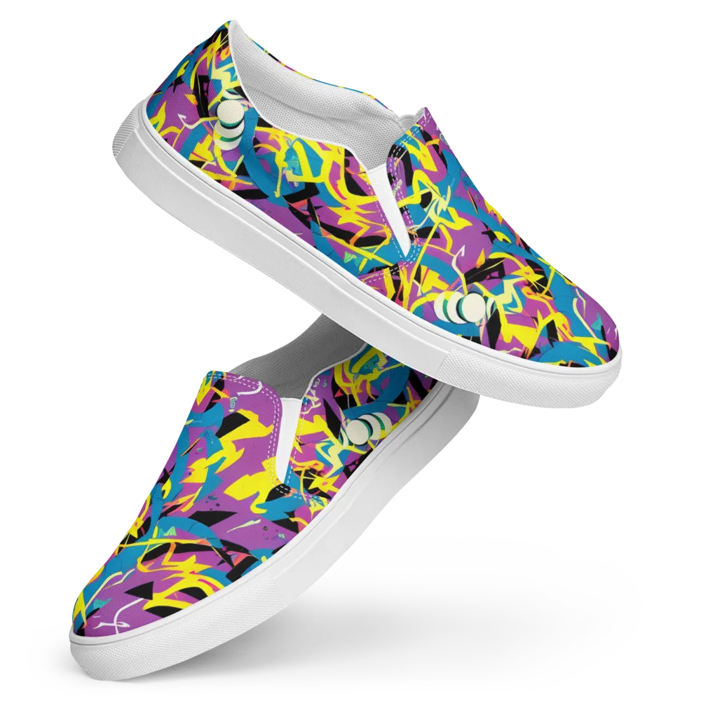 Galactic Sprawl on Women's Slip-On Canvas Shoes — Front