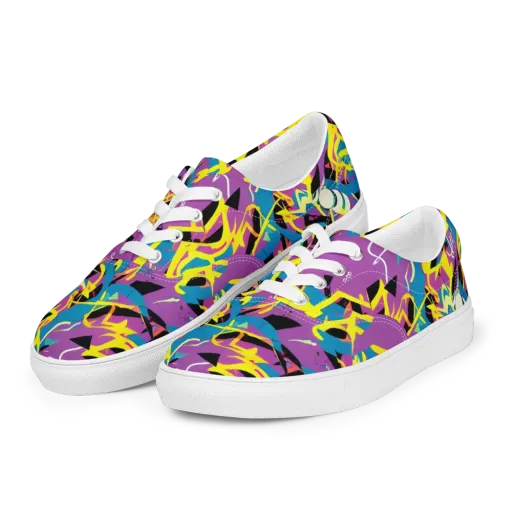 Galactic Sprawl on a Men's Lace-Up Canvas Shoes