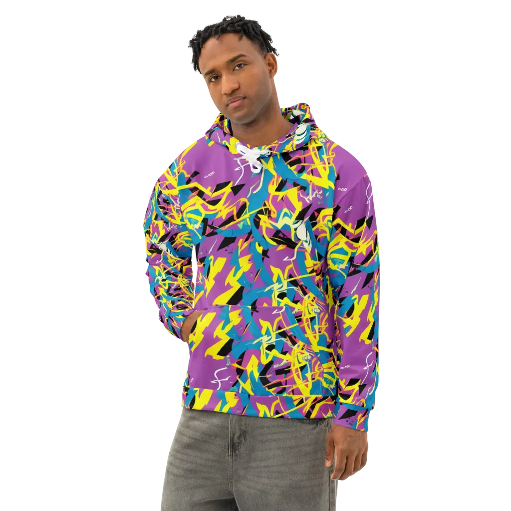 Galactic Sprawl on Cotton Hoodie — Left Front