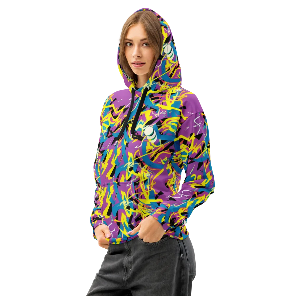 Galactic Sprawl on Cotton Hoodie — Left Front