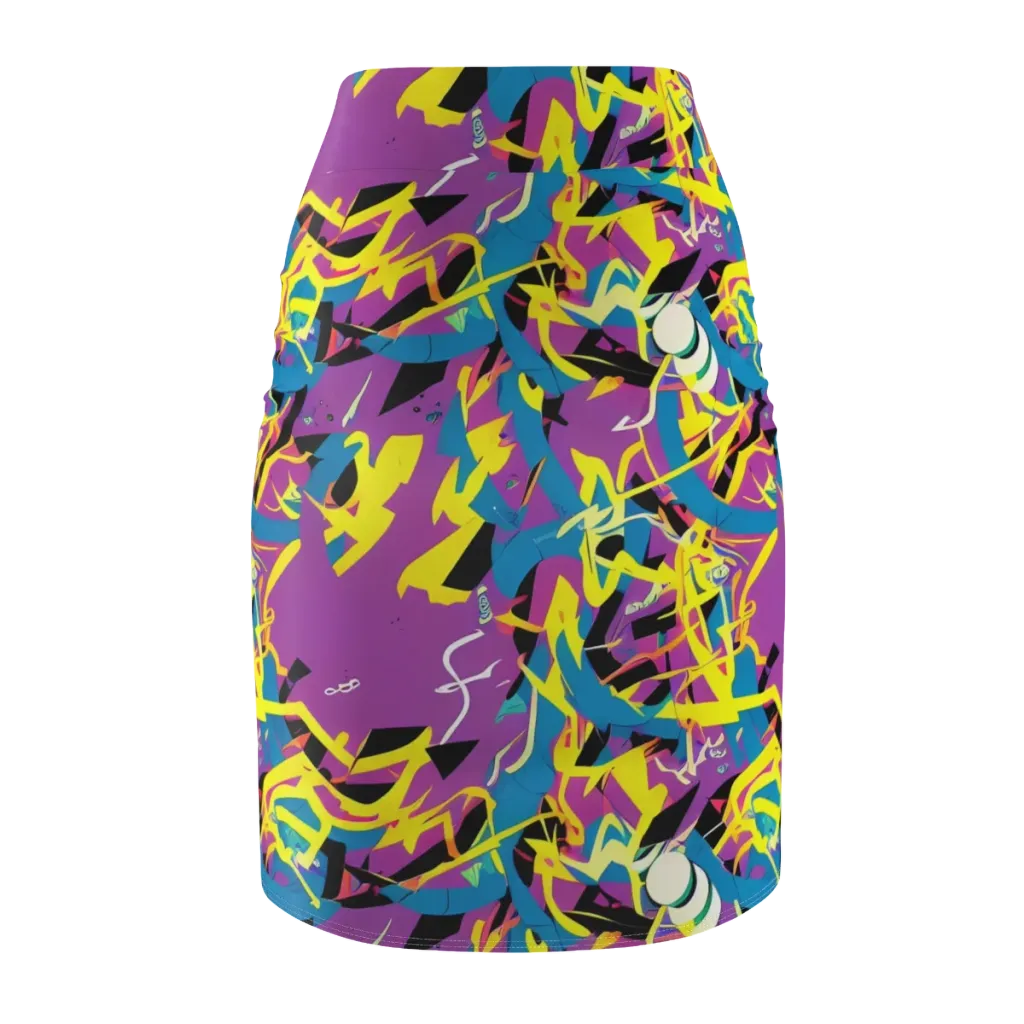 Galactic Sprawl on Pencil Skirt — Back
