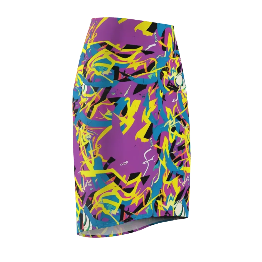 Galactic Sprawl on Pencil Skirt — Front Side