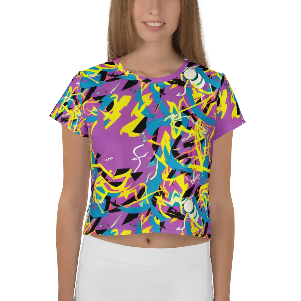 Galactic Sprawl on Crop Tee — Front
