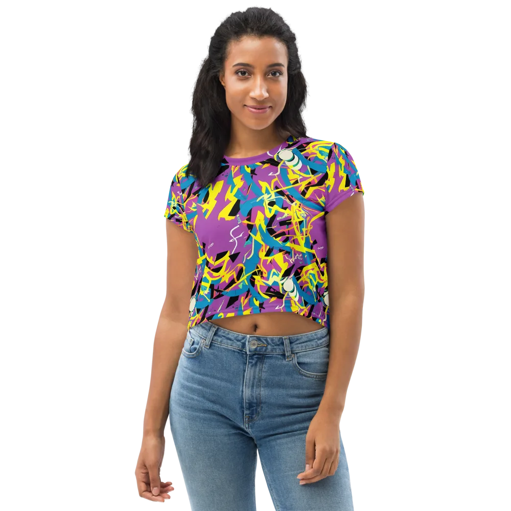 Galactic Sprawl on Crop Tee — Front