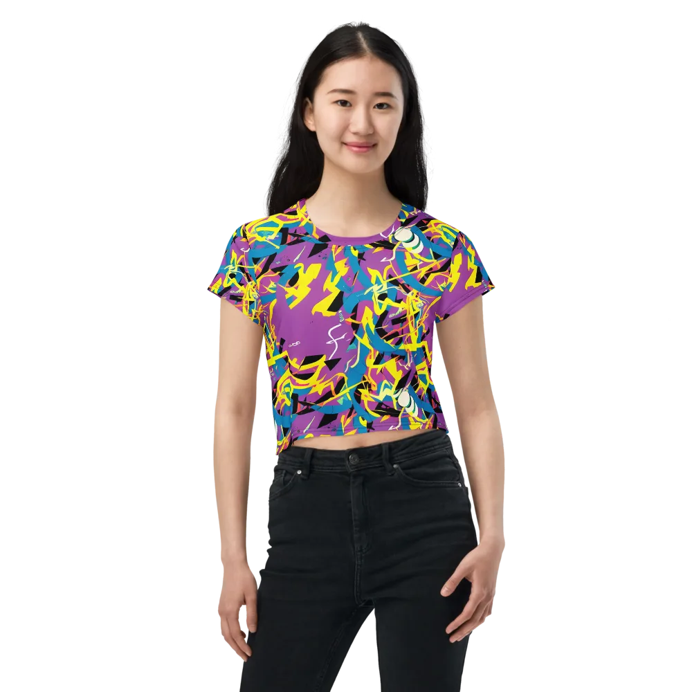 Galactic Sprawl on Crop Tee — Front
