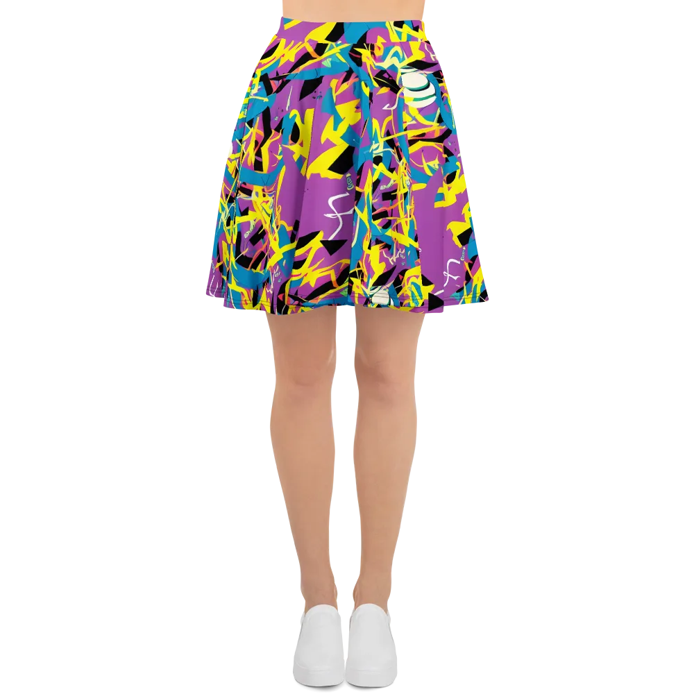 Galactic Sprawl on Skater Skirt — Front