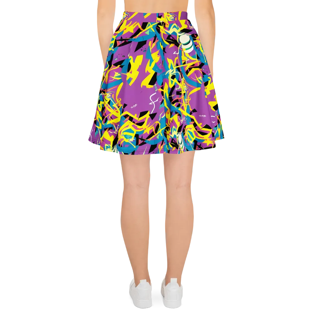Galactic Sprawl on Skater Skirt — Back